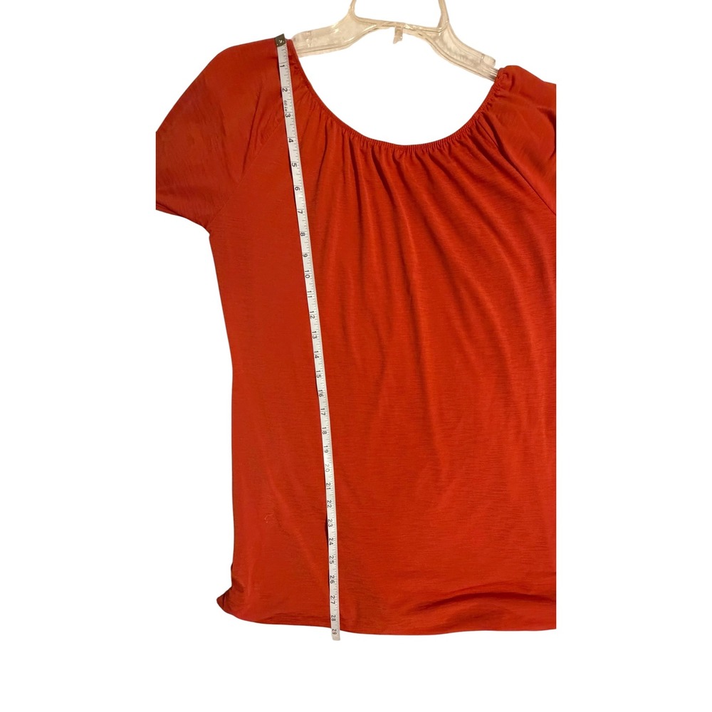 Spense Womens Burnt Orange Bell Sleeve Off Shoulder Boho Blouse Top Size M - Picture 5 of 11